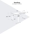 TELDRA Pro, Tableau de bureau à angle à 3 moteurs | 1800 x 1600 mm, réglable à hauteur électrique, blanc - 12 Thumbnail Image