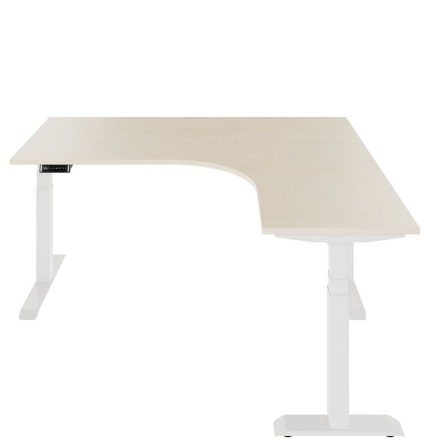 TELDRA Pro, 3-Motoren-Winkelschreibtisch | 1800 x 1600 mm, elektrisch höhenverstellbar, Ahorn TELDRA Pro, 3-Motoren-Winkelschreibtisch | 1800 x 1600 mm, elektrisch höhenverstellbar, Ahorn