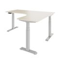 TELDRA Pro, Tableau de bureau à angle à 3 moteurs | 1800 x 1600 mm, réglable à la hauteur électrique, érable - 3 Thumbnail Image