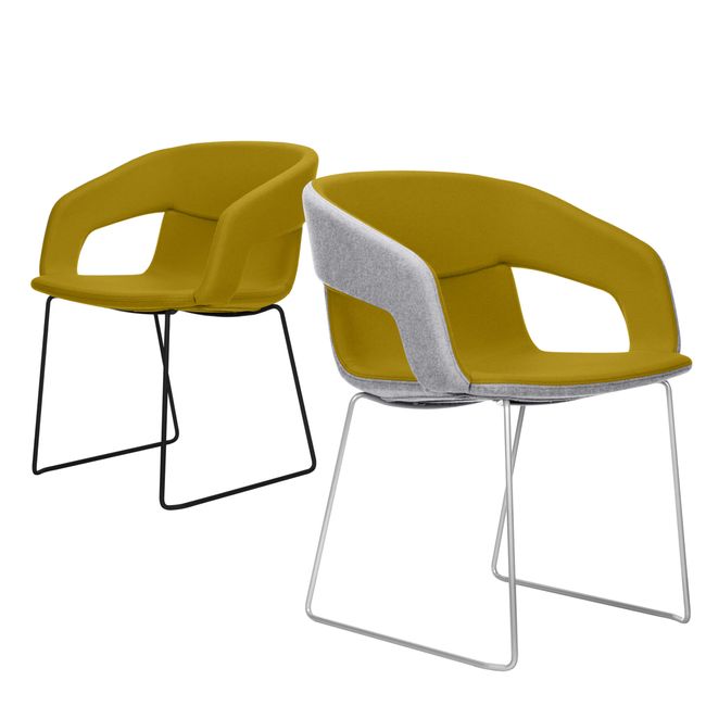 TWIST&SIT Konferenz- und Besuchersessel | Kufengestell, Wollbezug VELITO