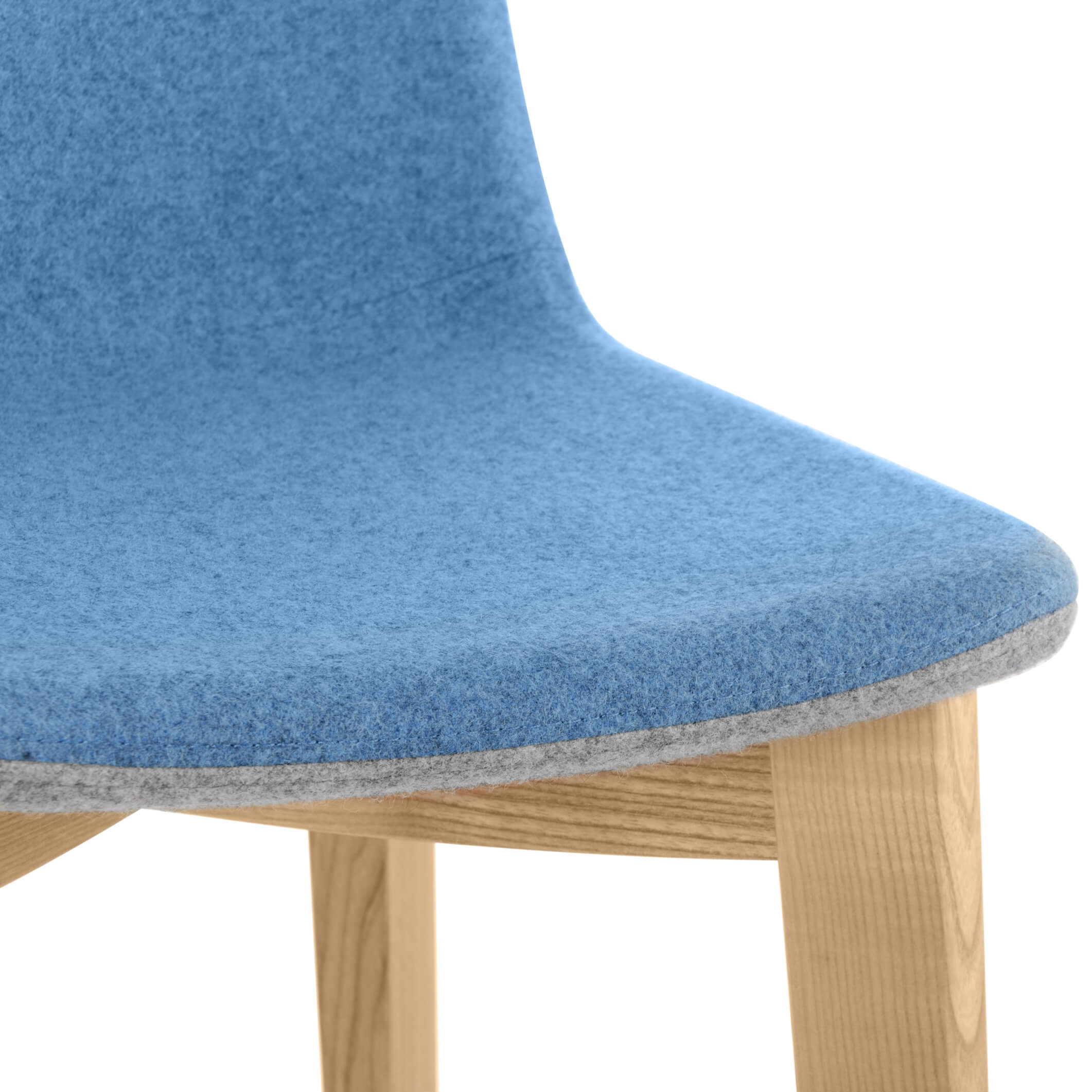 TWIST&SIT bar stool | Solid wood frame, 735 mm seat height, wool cover VELITO - 11 Main Image