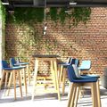 TWIST&SIT bar stool | Solid wood frame, 735 mm seat height, wool cover VELITO - 3 Thumbnail Image
