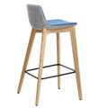 TWIST&SIT bar stool | Solid wood frame, 735 mm seat height, wool cover VELITO - 7 Thumbnail Image