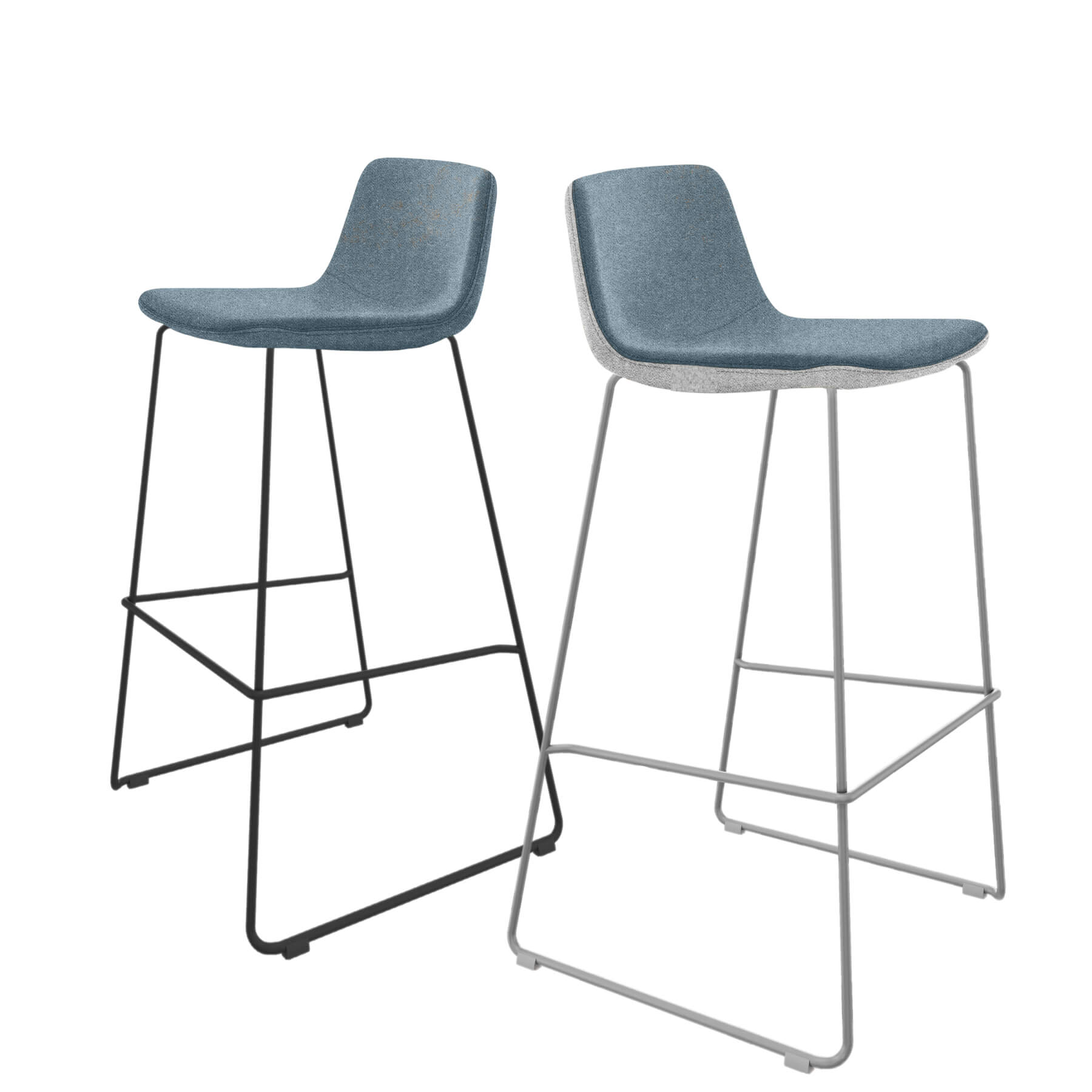 TWIST&SIT bar stool | Sled base, 735 mm seat height, wool cover SYNERGY - 1 Main Image