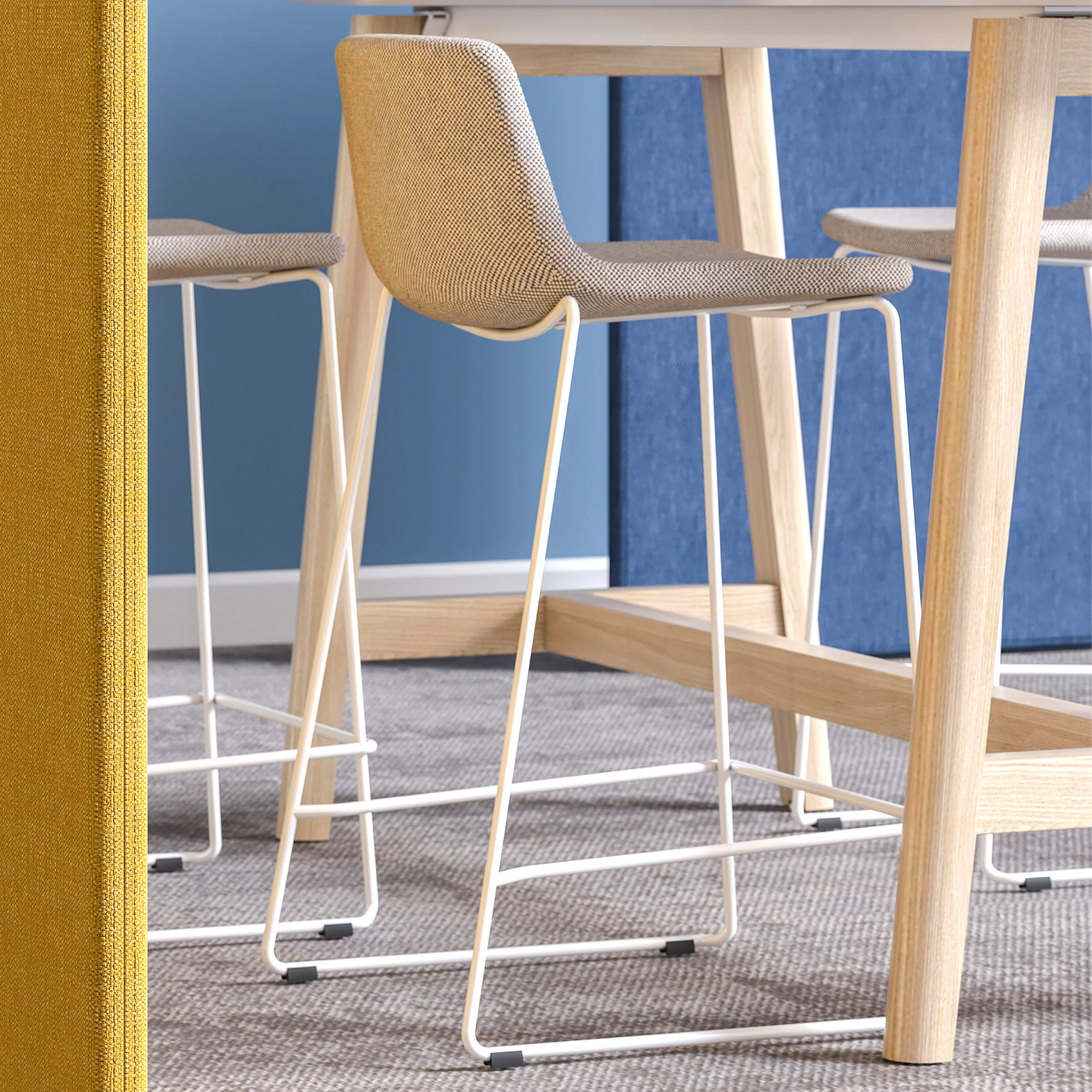 TWIST&SIT bar stool | Sled base, 635 mm seat height, wool cover SYNERGY - 3 Main Image