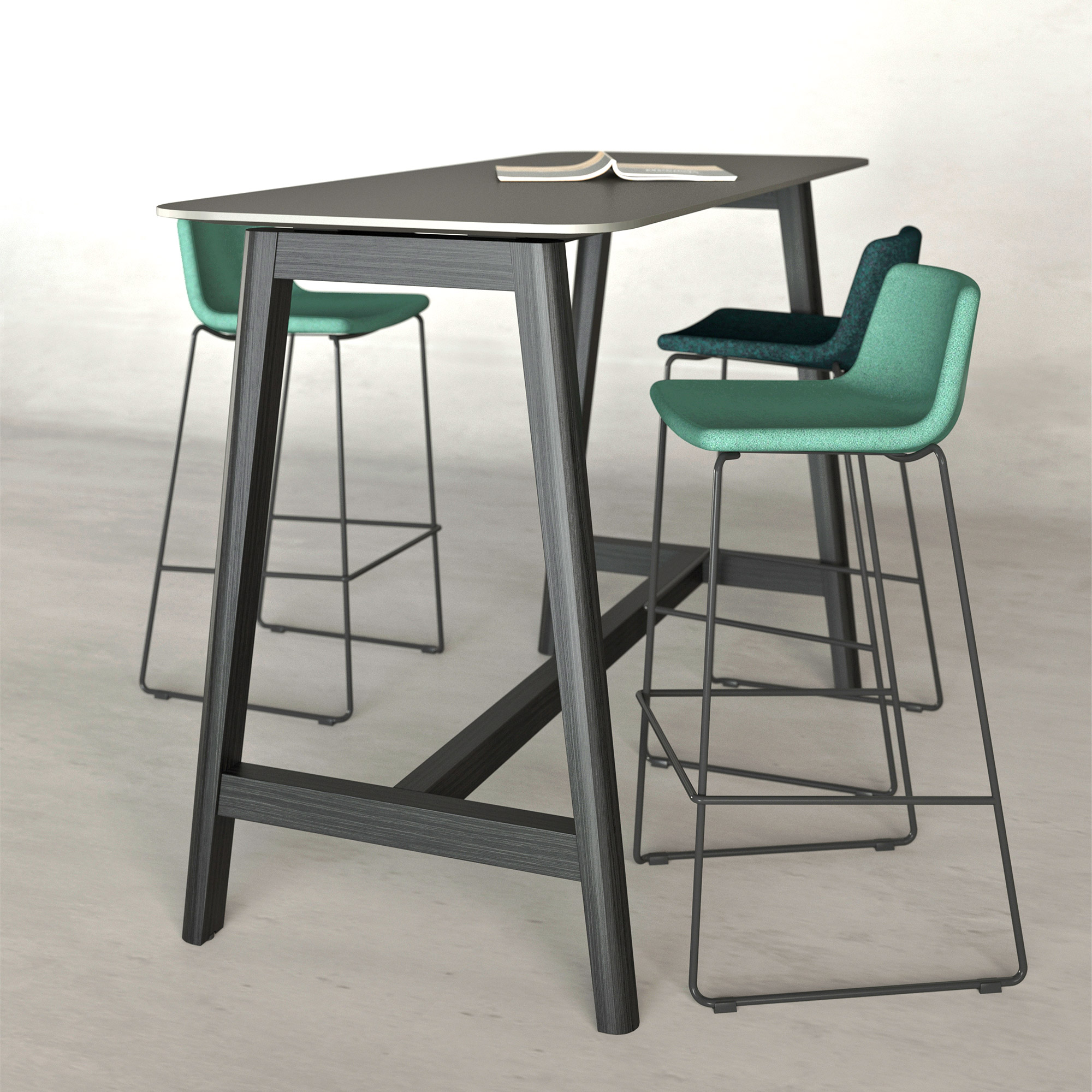 TWIST&SIT bar stool | Sled base, 635 mm seat height, wool cover SYNERGY - 4 Main Image