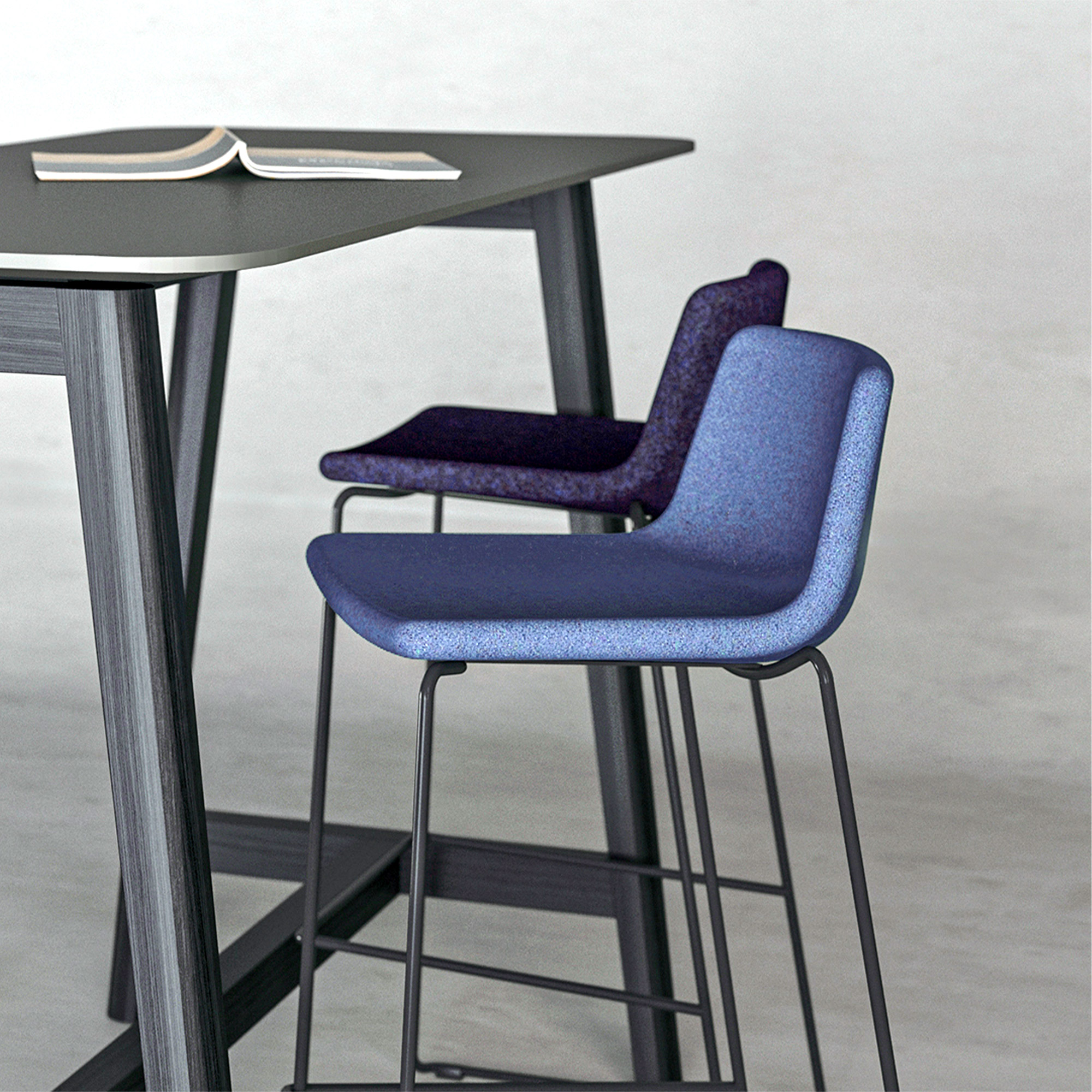 TWIST&SIT bar stool | Sled base, 635 mm seat height, wool cover SYNERGY - 1 Main Image