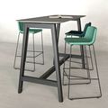 TWIST&SIT bar stool | Sled base, 635 mm seat height, wool cover SYNERGY - 4 Thumbnail Image
