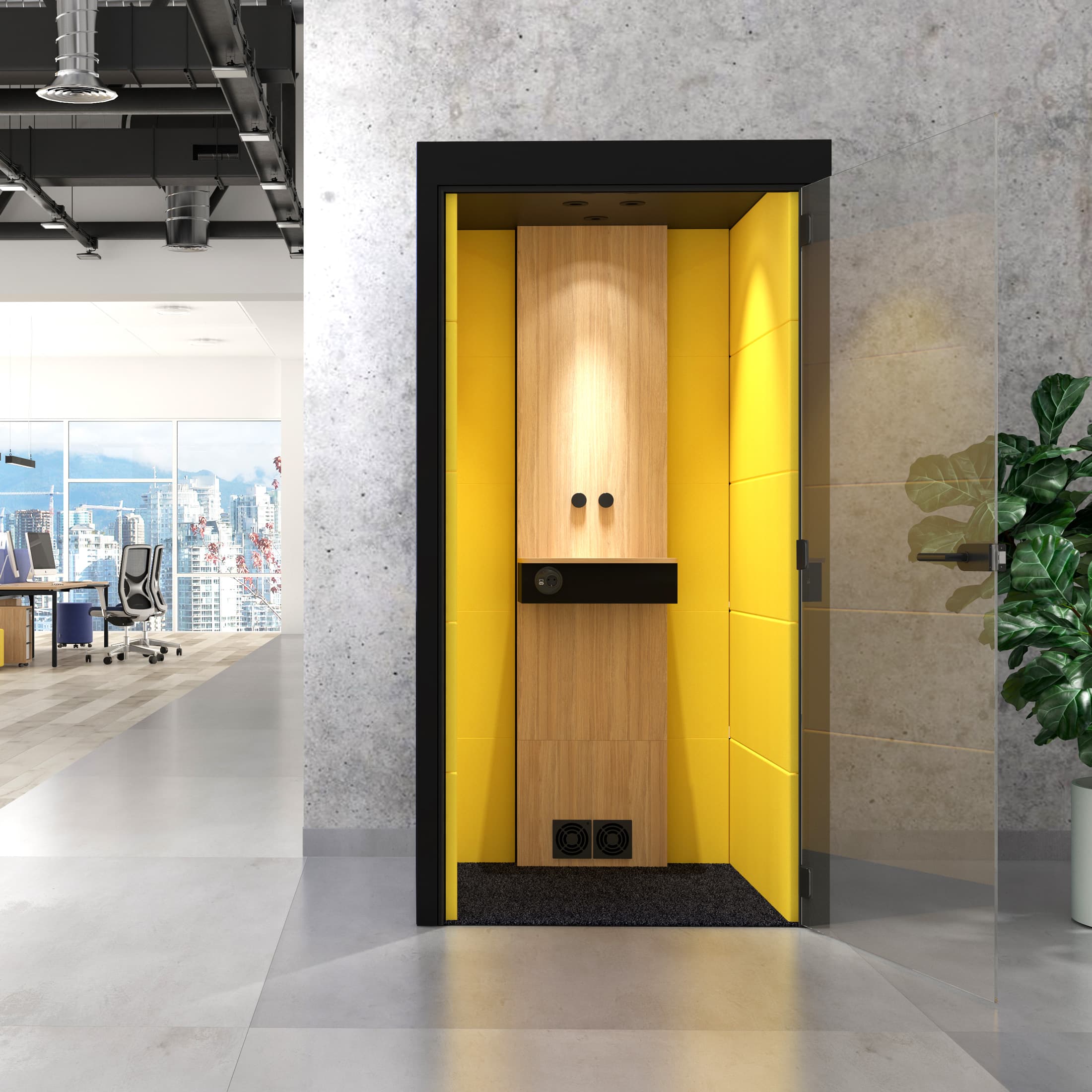 SILENT ROOM S - Telefonbox | Schallabsorbierte Telefonzelle, viele Farboptionen - 2 Main Image