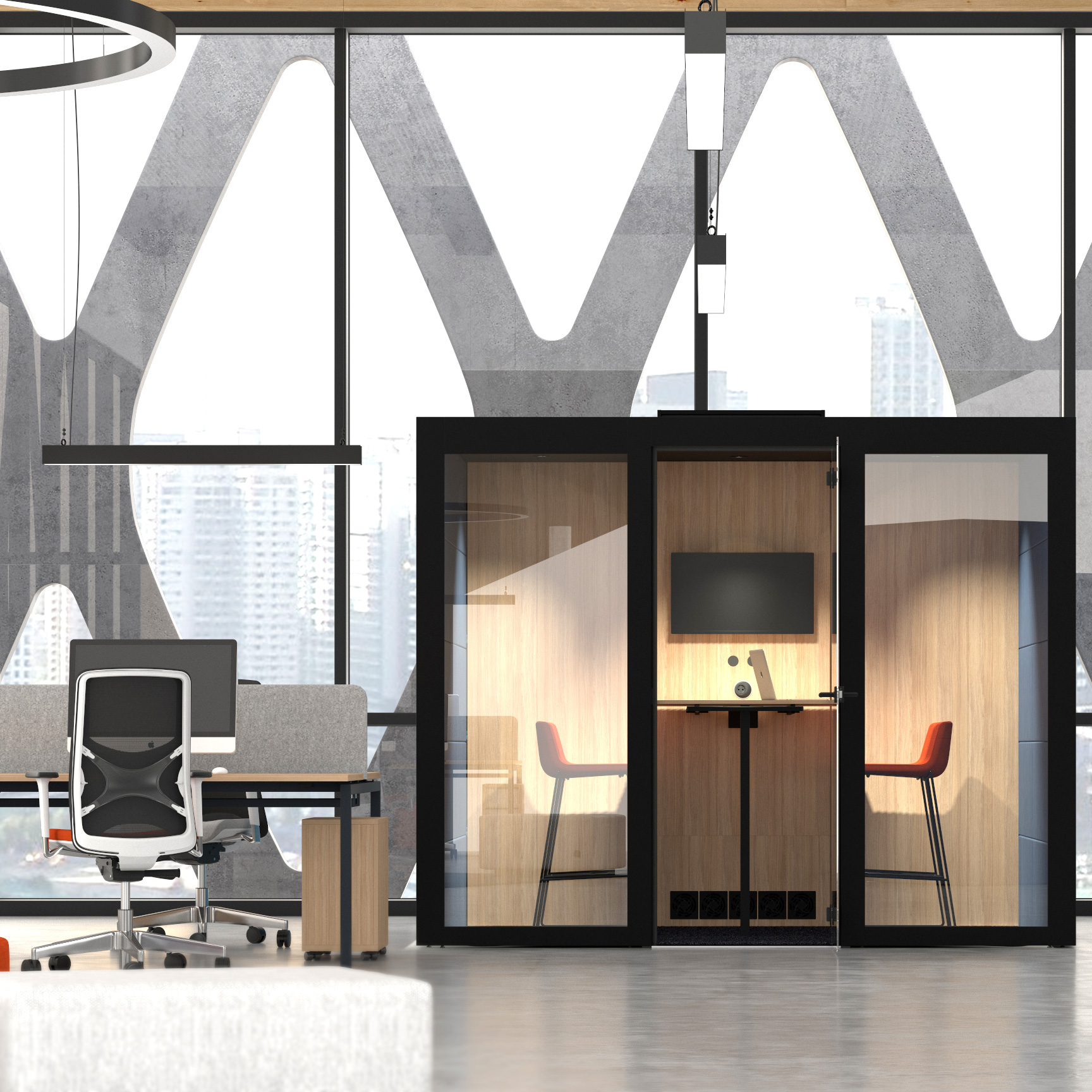 SILENT ROOM L - Meetingbox | Raum-in-Raum, Schallschutz, Für 4 Personen, viele Farboptionen - 3 Main Image