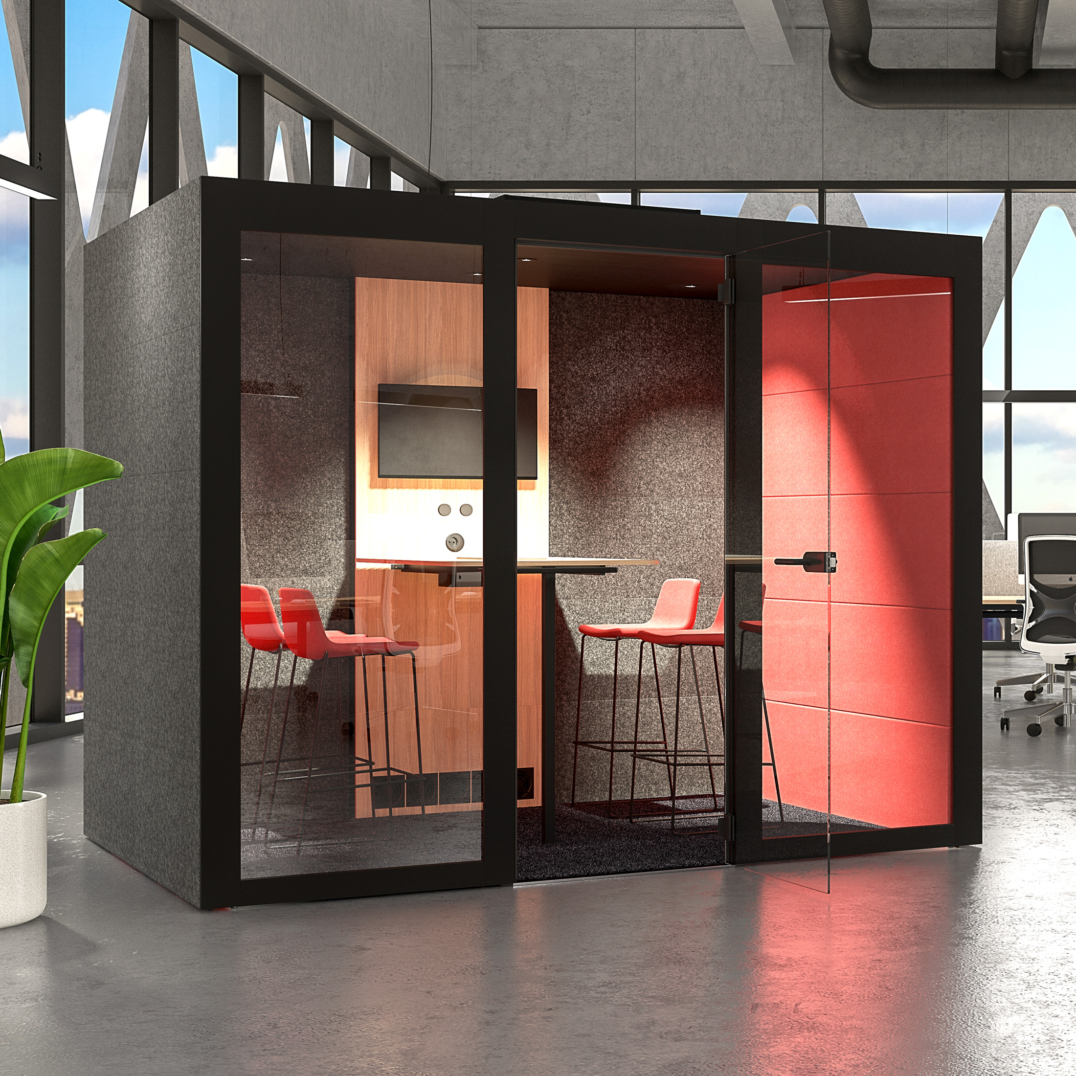 SILENT ROOM L - Meetingbox | Raum-in-Raum, Schallschutz, Für 4 Personen, viele Farboptionen - 2 Main Image