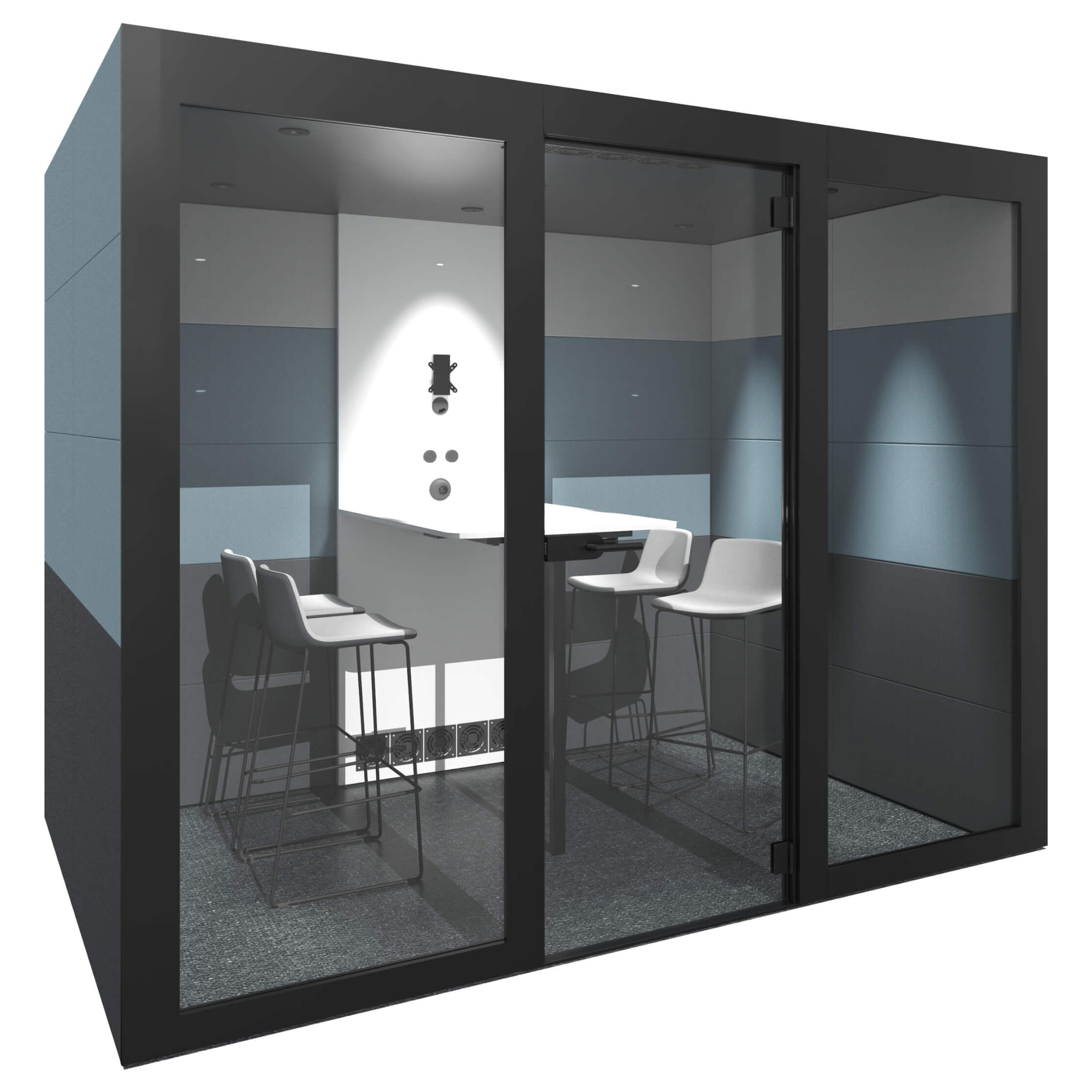 SILENT ROOM L - Meeting Box | Espace dans la chambre, isolation sonore, pour 4 personnes, substances de référence Berta / Velito / Synergy - 1 Main Image