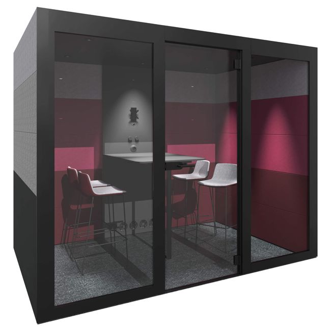 SILENT ROOM L - Meetingbox | Raum-in-Raum, Schallschutz, Für 4 Personen, Bezugsstoffe BERTA / VELITO / SYNERGY SILENT ROOM L - Meetingbox | Raum-in-Raum, Schallschutz, Für 4 Personen, Bezugsstoffe BERTA / VELITO / SYNERGY