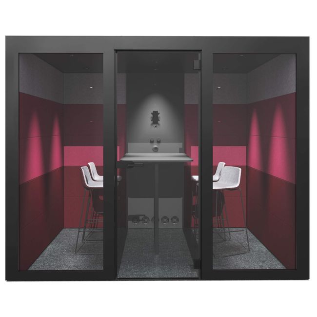 SILENT ROOM L - Meetingbox | Raum-in-Raum, Schallschutz, Für 4 Personen, Bezugsstoffe BERTA / VELITO / SYNERGY SILENT ROOM L - Meetingbox | Raum-in-Raum, Schallschutz, Für 4 Personen, Bezugsstoffe BERTA / VELITO / SYNERGY