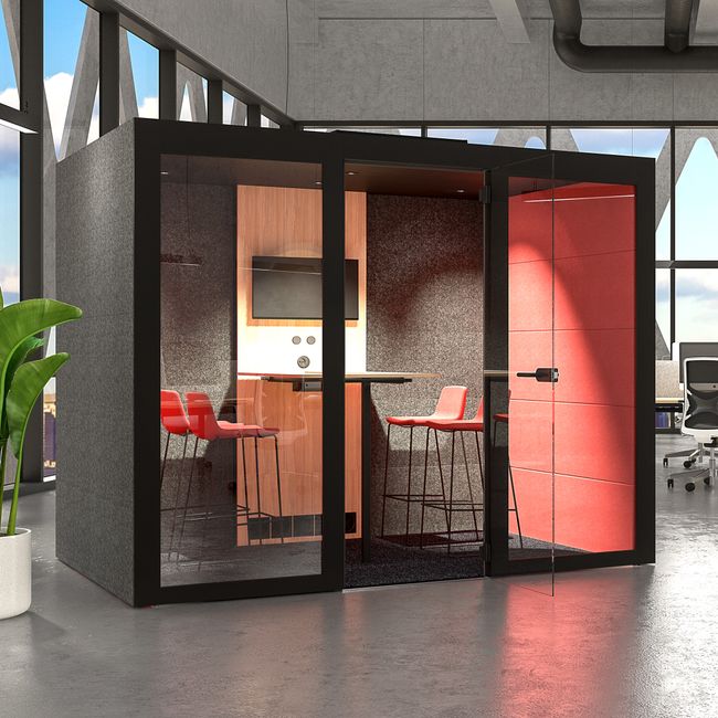 SILENT ROOM L - Meetingbox | Raum-in-Raum, Schallschutz, Für 4 Personen, Bezugsstoffe BERTA / VELITO / SYNERGY SILENT ROOM L - Meetingbox | Raum-in-Raum, Schallschutz, Für 4 Personen, Bezugsstoffe BERTA / VELITO / SYNERGY