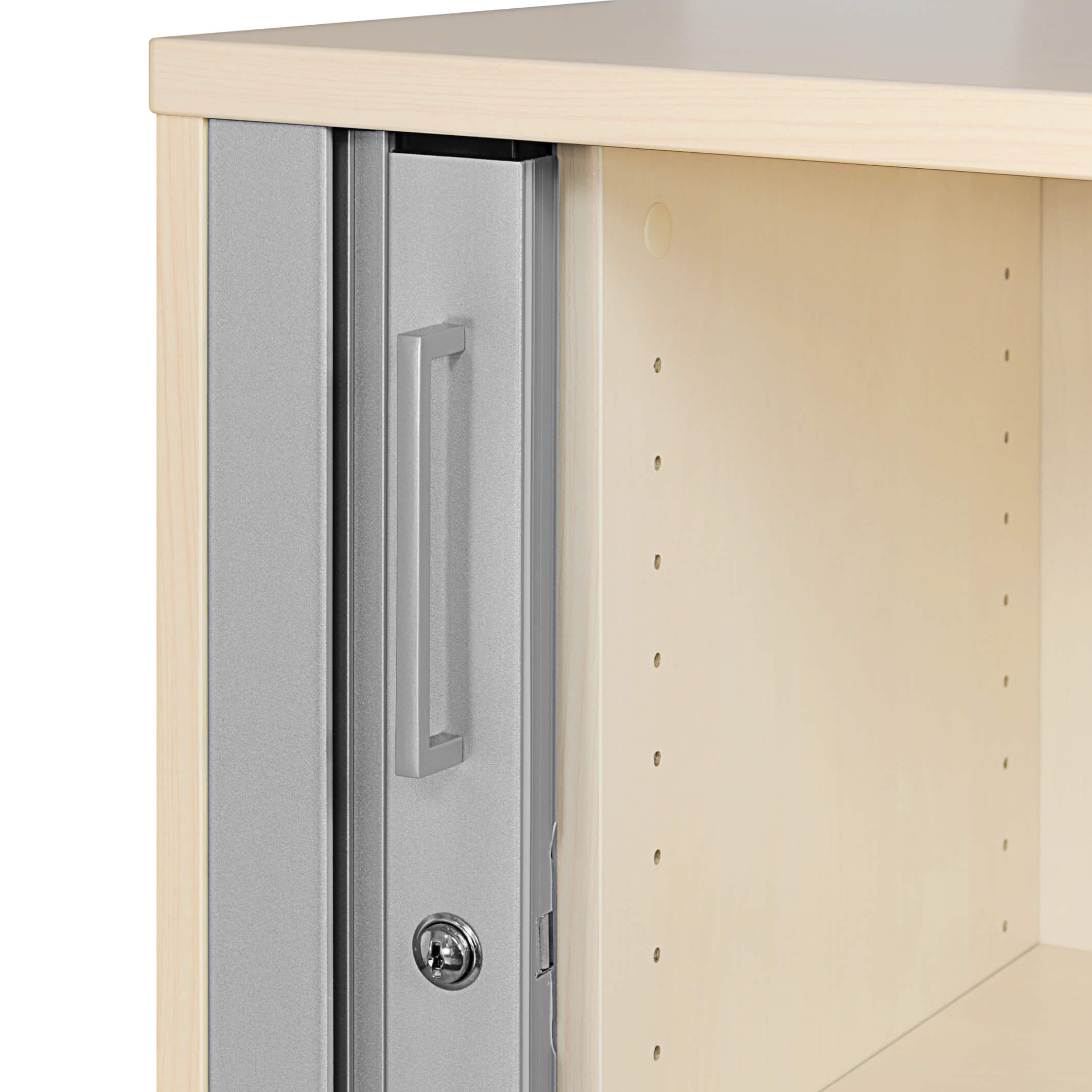 UNI Cabinet des magasins de queserroll | 2 oh, 1000 x 777 mm, érable / gris argenté - 7 Main Image