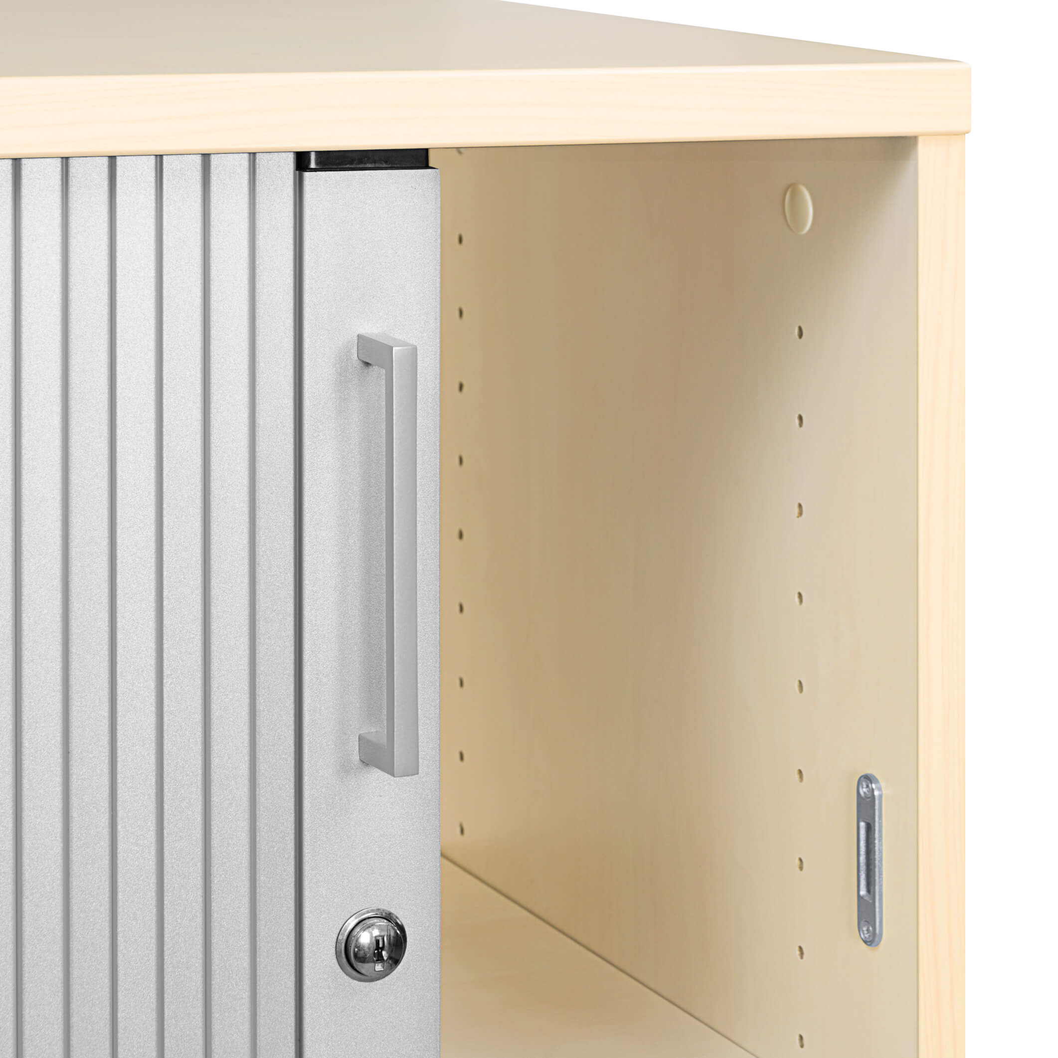 UNI Cabinet des magasins de queserroll | 2 oh, 1000 x 777 mm, érable / gris argenté - 5 Main Image