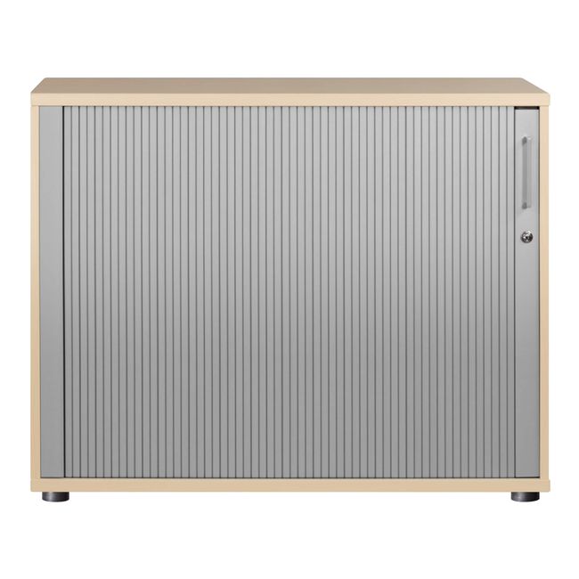 UNI Querrollladenschrank | 2 OH, 1000 x 777 mm, Ahorn / Silbergrau UNI Querrollladenschrank | 2 OH, 1000 x 777 mm, Ahorn / Silbergrau