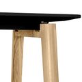 NOVA WOOD Besprechungstisch | Massivholz-Gestell, 1800 x 800 mm, HPL FENIX Schwarz