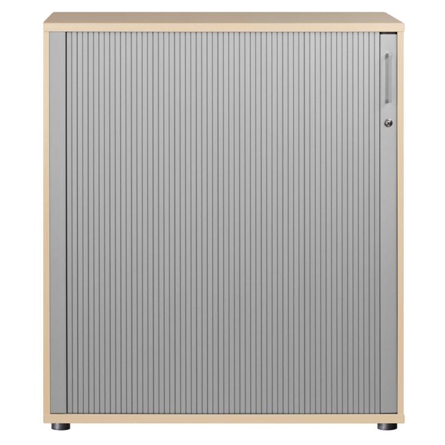 UNI Querrollladenschrank | 3 OH, 1000 x 1143 mm, Ahorn / Silbergrau