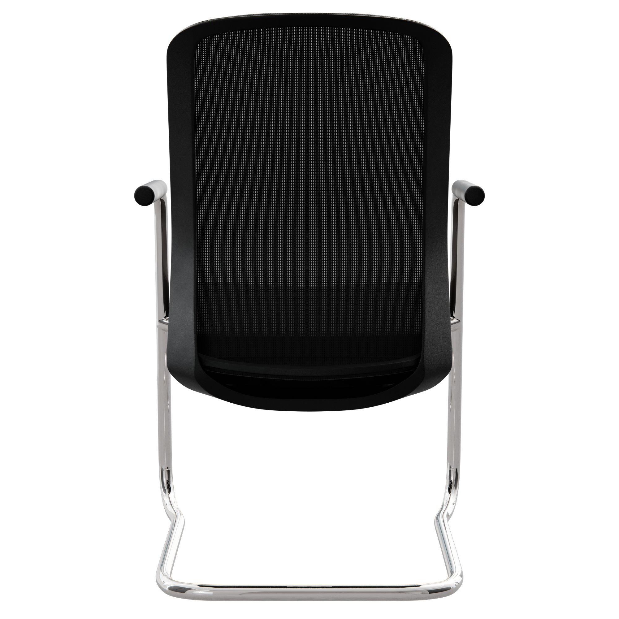 NETKON Cantilever Chair | Mesh Back, Black - 4 Main Image