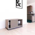 CHOICE Sliding door cabinet | 1 Oh, 800 x 410 mm, north oak gray / cubanite gray - 1 Thumbnail Image