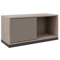 CHOICE Sliding door cabinet | 1 Oh, 800 x 410 mm, north oak gray / cubanite gray - 2 Thumbnail Image
