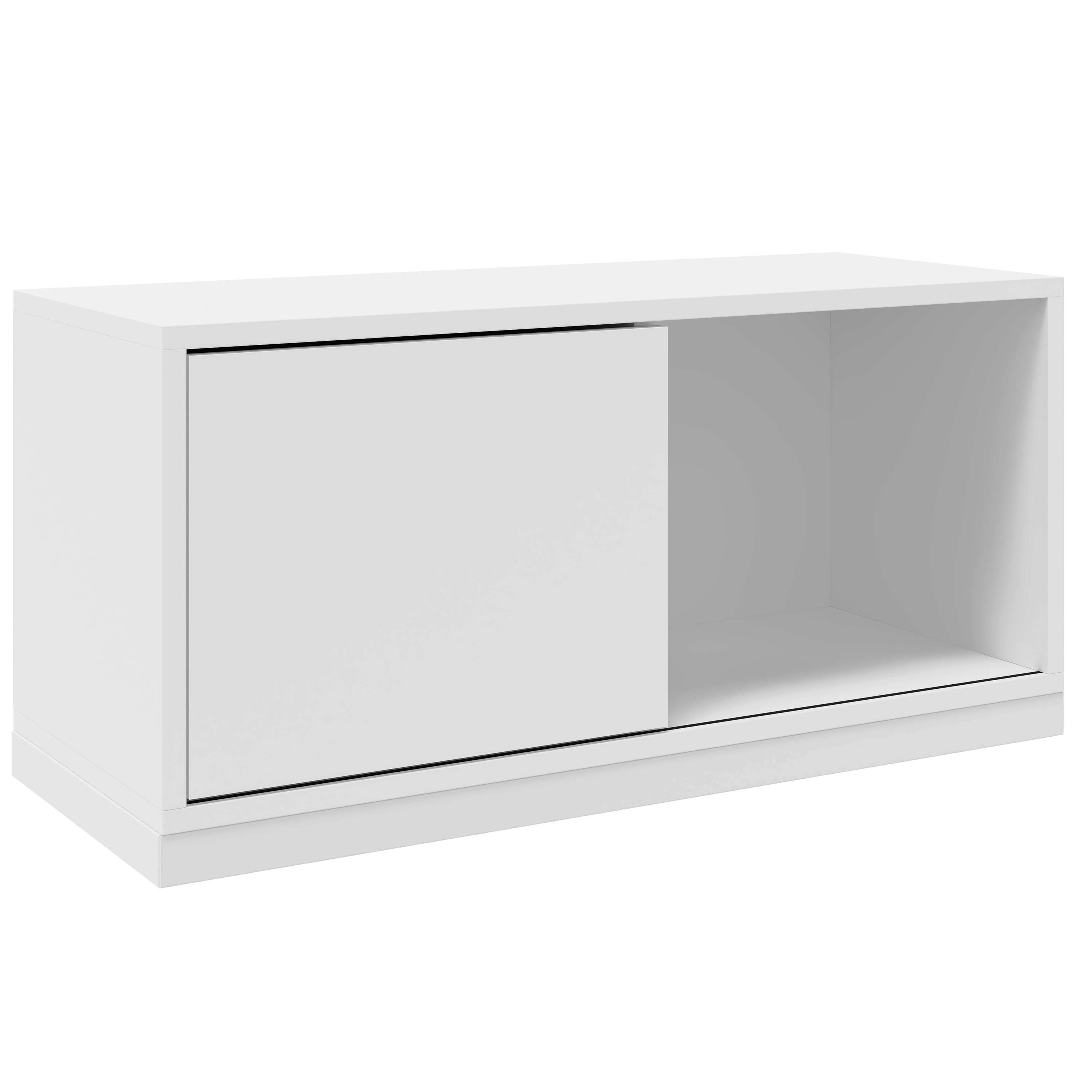CHOICE Sliding door cabinet | 1 U, 800 x 410 mm, white - 2 Main Image