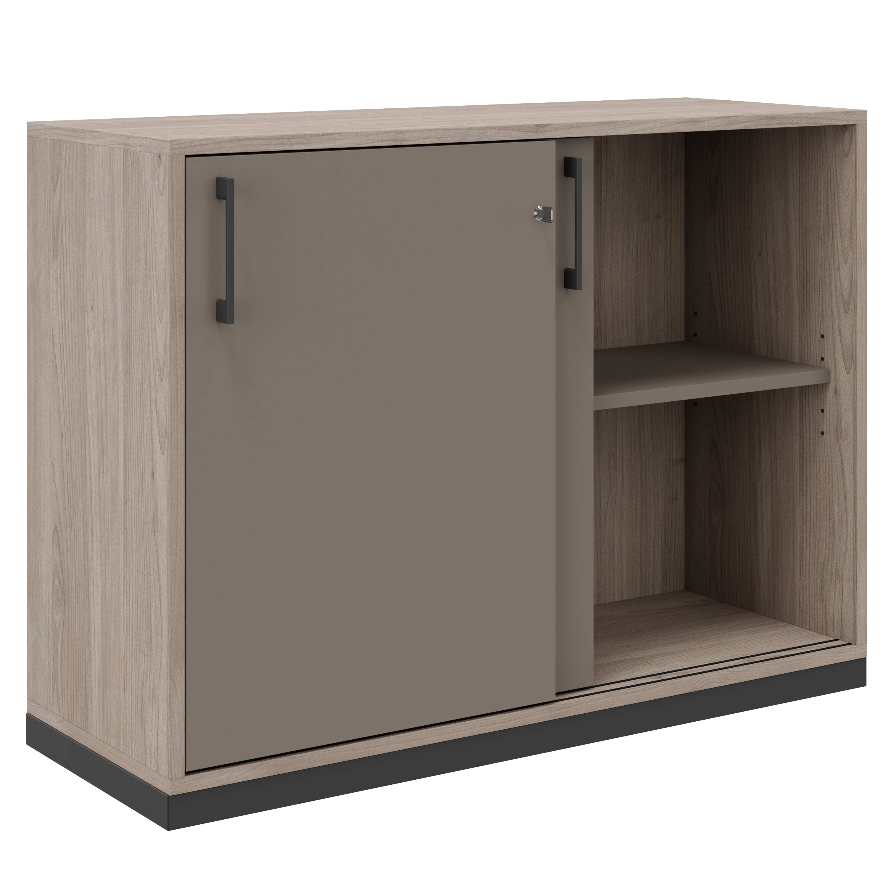 CHOICE Cabinet di porta scorrevole | 2 OH, 1000 x 760 mm, cubanite grigio / grigio di quercia nord - 2 Main Image