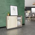 CHOICE Cabinet di porta scorrevole | 2 OH, 1000 x 760 mm, cubanite grigio / cenere di sabbia - 1 Thumbnail Image