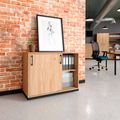 CHOICE Cabinet di porta scorrevole | 2 oh, 1000 x 760 mm, quercia ambra - 1 Thumbnail Image