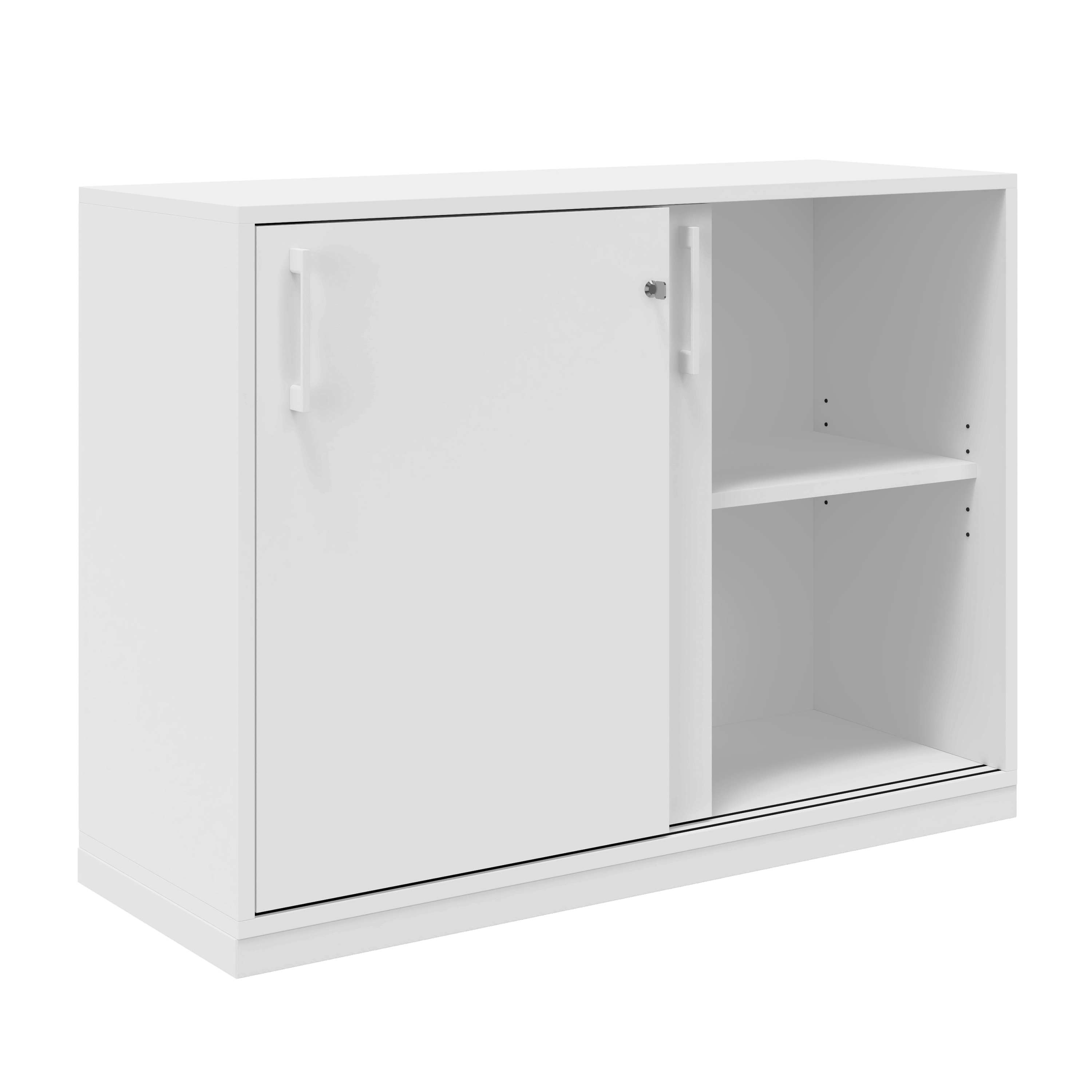 CHOICE Cabinet di porta scorrevole | 2 oh, 1000 x 760 mm, bianco - 2 Main Image