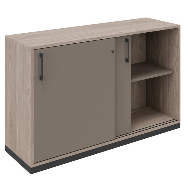 CHOICE Schiebetürenschrank | 2 OH, 1200 x 760 mm, Nordeiche grau / Cubanitgrau CHOICE Schiebetürenschrank | 2 OH, 1200 x 760 mm, Nordeiche grau / Cubanitgrau