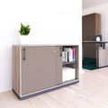 CHOICE Sliding door cabinet | 2 Oh, 1200 x 760 mm, north oak gray / cubanite gray - 1 Thumbnail Image