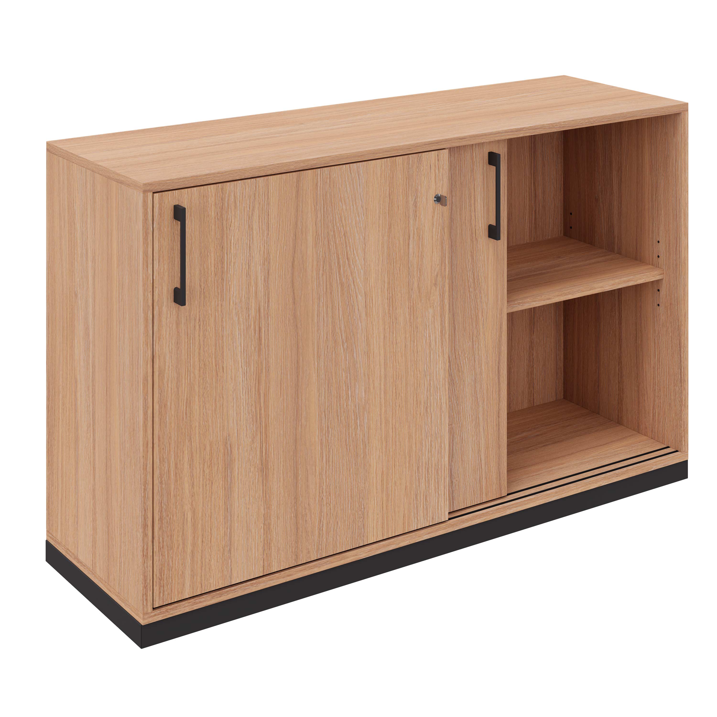 CHOICE Sliding door cabinet | 2 Oh, 1200 x 760 mm, amber oak - 2 Main Image