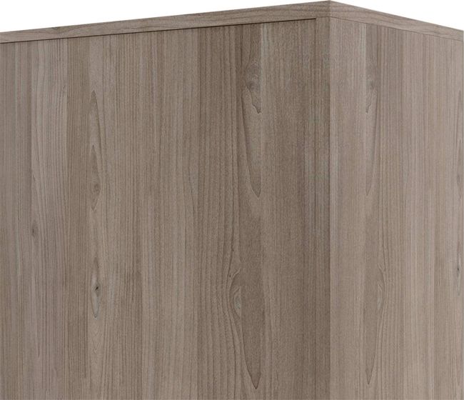 CHOICE Schiebetürenschrank | 2 OH, 800 x 760 mm, Cubanitgrau / Nordeiche grau