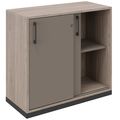 CHOICE sliding door wardrobe | 2 OH, 800 x 760 mm, Cubanite gray / Northern oak gray - 2 Thumbnail Image