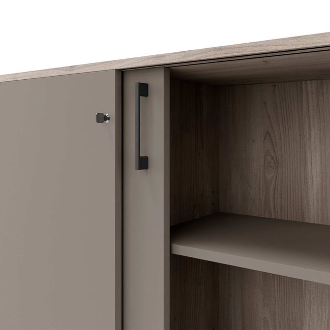 CHOICE Schiebetürenschrank | 3 OH, 1000 x 1115 mm, Nordeiche grau / Cubanitgrau CHOICE Schiebetürenschrank | 3 OH, 1000 x 1115 mm, Nordeiche grau / Cubanitgrau