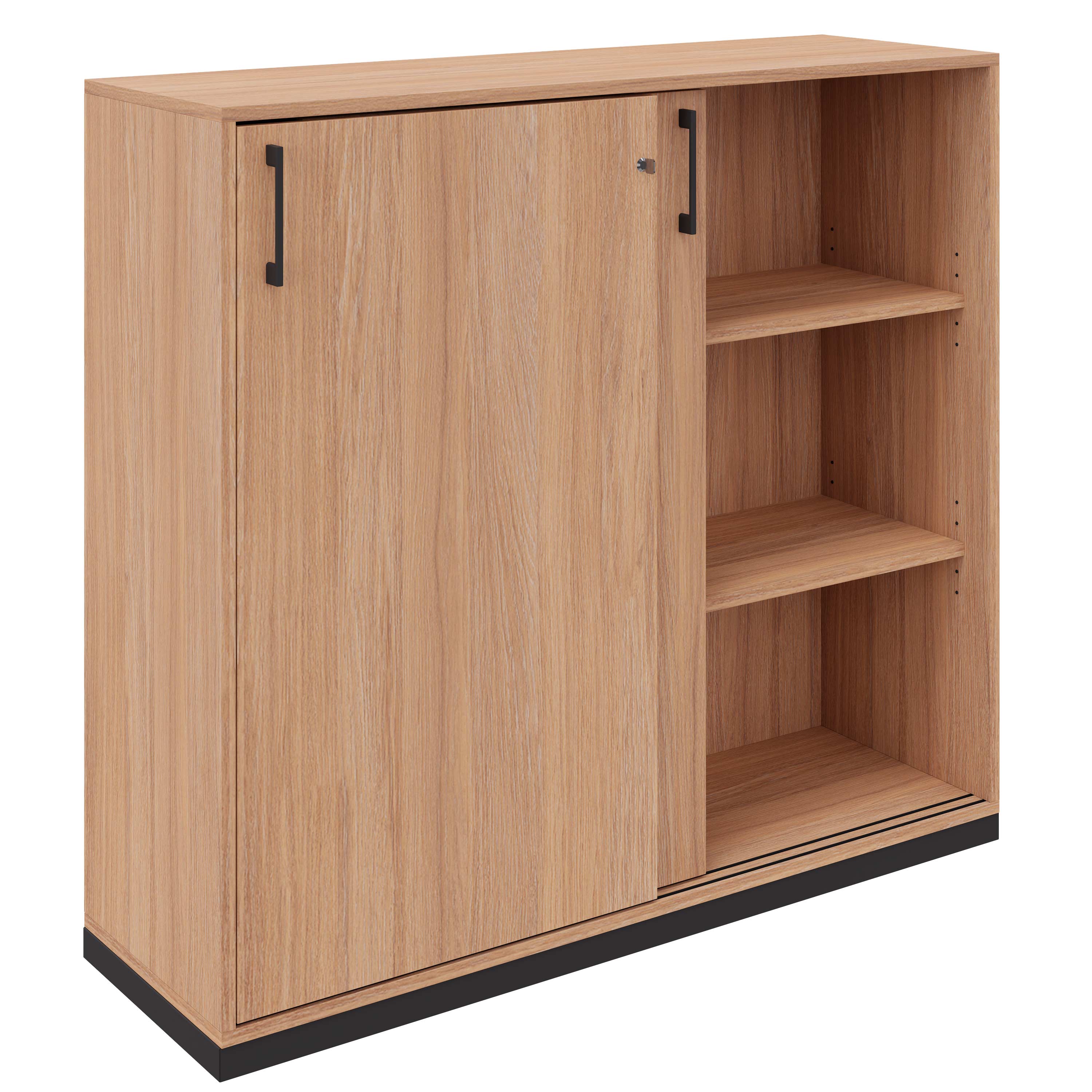 CHOICE sliding door wardrobe | 3 OH, 1000 x 1115 mm, amber oak - 2 Main Image