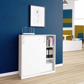 CHOICE Schiebetürenschrank | 3 OH, 1000 x 1115 mm, Weiß
