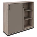 CHOICE Schiebetürenschrank | 3 OH, 1200 x 1115 mm, Cubanitgrau / Nordeiche grau