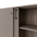 CHOICE Schiebetürenschrank | 3 OH, 1200 x 1115 mm, Cubanitgrau / Nordeiche grau