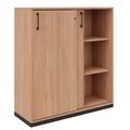 CHOICE sliding door wardrobe | 3 OH, 1200 x 1115 mm, amber oak - 2 Thumbnail Image