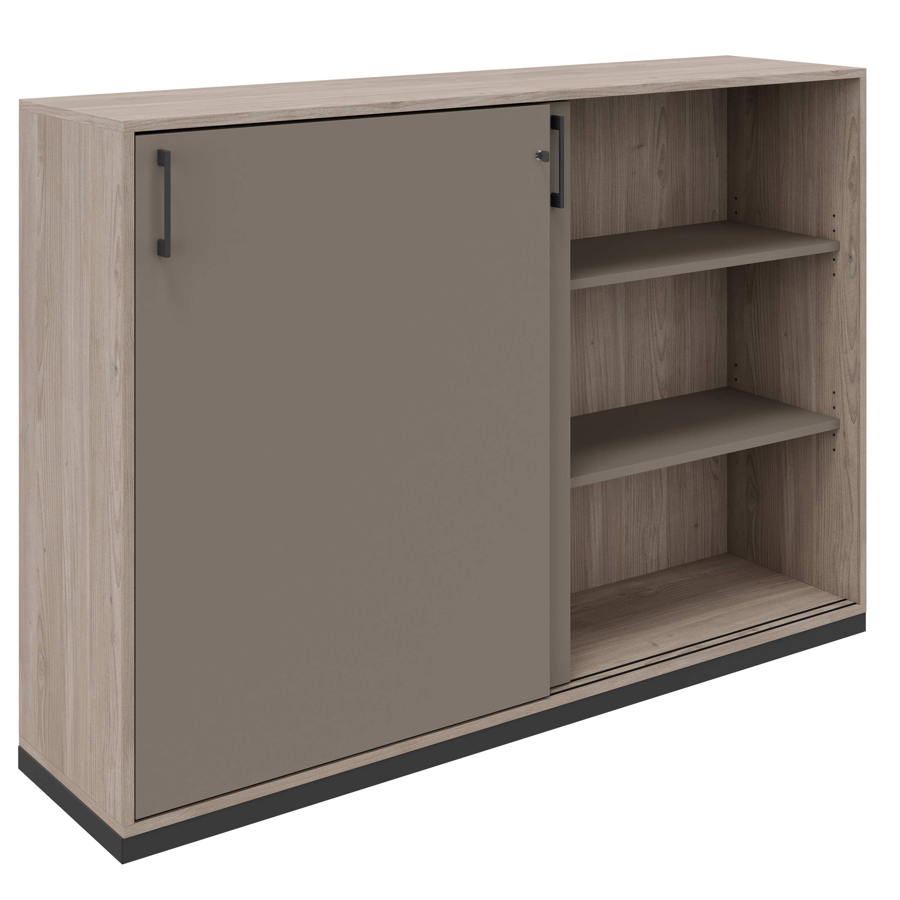 CHOICE Armoire de porte coulissante | 3 oh, 1600 x 1115 mm, gris de chêne nord / cubanite gris - 2 Main Image