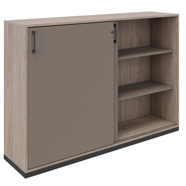 CHOICE Schiebetürenschrank | 3 OH, 1600 x 1115 mm, Nordeiche grau / Cubanitgrau