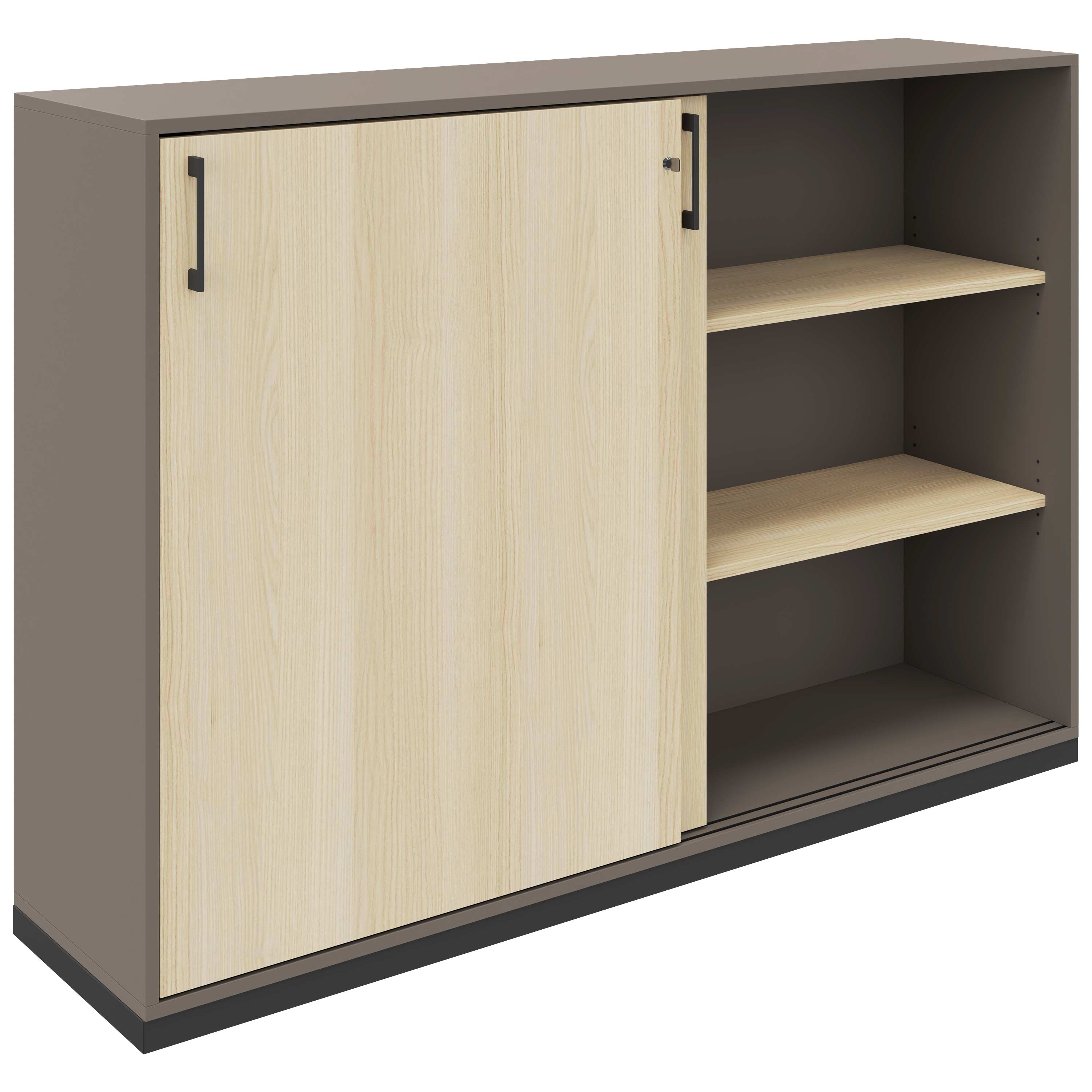 CHOICE Armoire de porte coulissante | 3 oh, 1600 x 1115 mm, cendres gris / sable cubanite - 2 Main Image