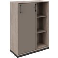 CHOICE sliding door wardrobe | 3 OH, 800 x 1115 mm, northern oak gray / cubanite gray - 2 Thumbnail Image