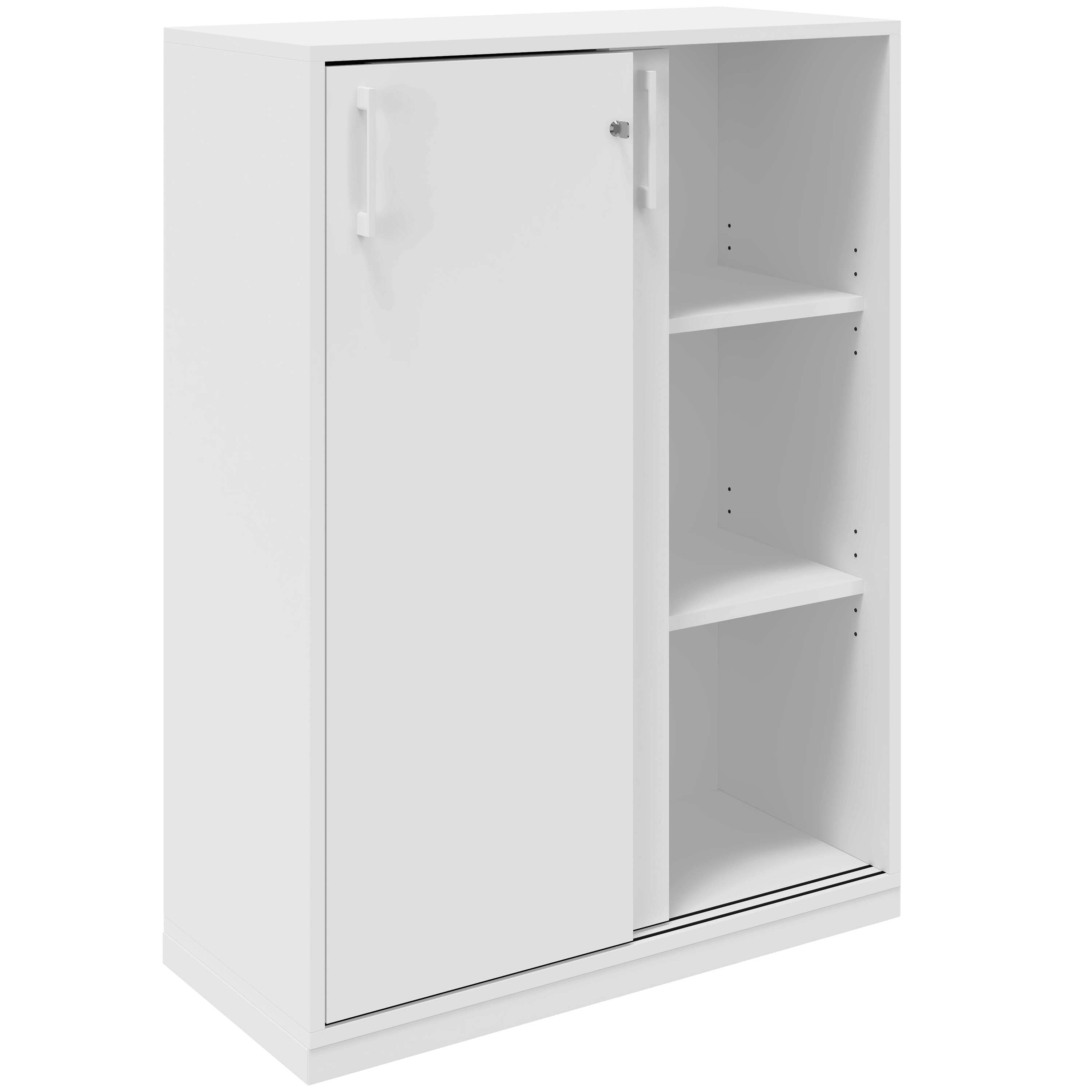 CHOICE Sliding door cabinet | 3 Oh, 800 x 1115 mm, white - 2 Main Image