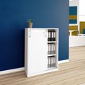 CHOICE Sliding door cabinet | 3 Oh, 800 x 1115 mm, white - 1 Thumbnail Image
