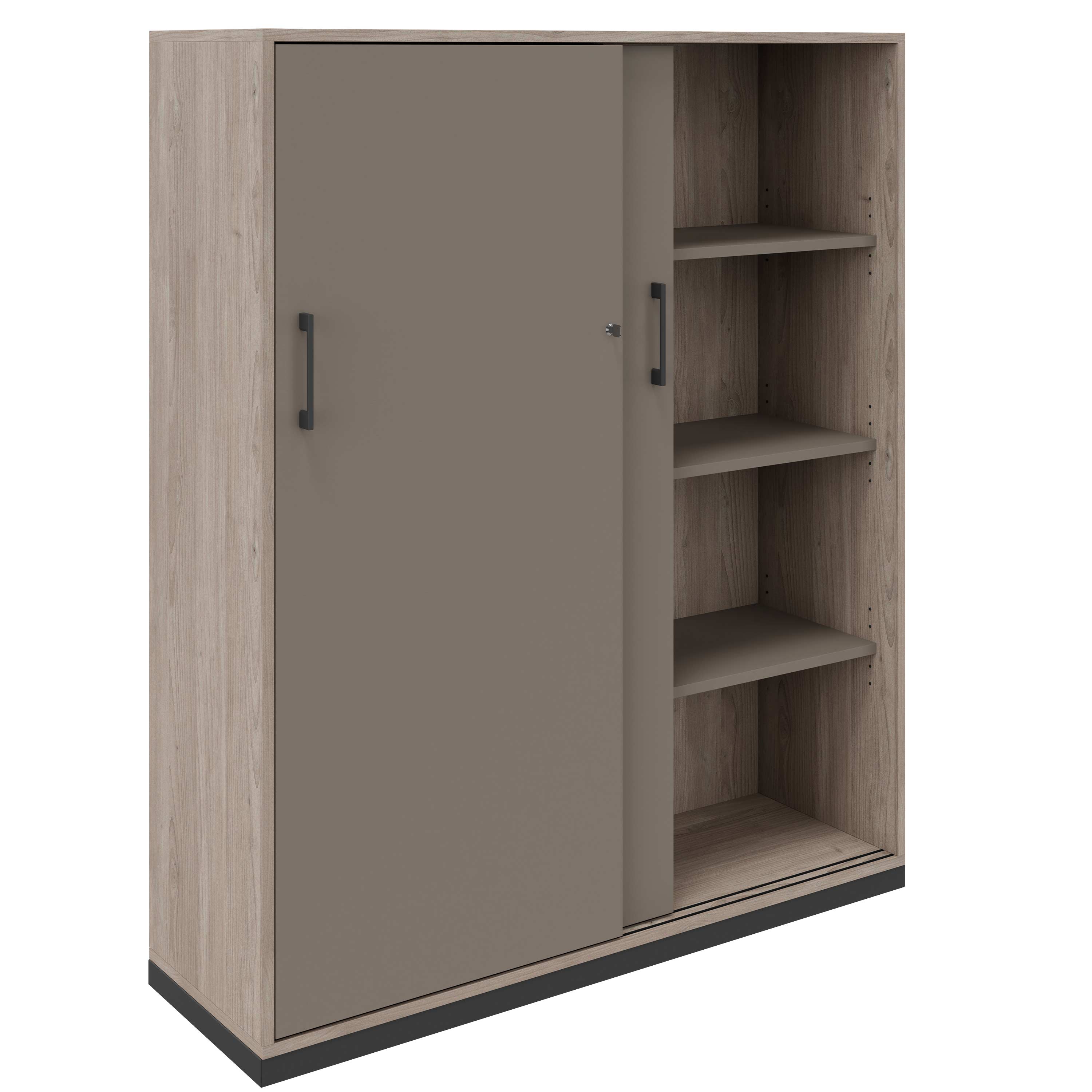 CHOICE sliding door wardrobe | 4 OH, 1200 x 1465 mm, northern oak gray / cubanite gray - 2 Main Image